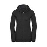 Russell Ladies Authentic Melange Zipped Hood Sweat