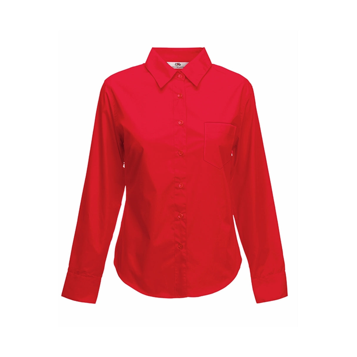 Fruit of the loom Ladies Long Sleeve Poplin Shirt