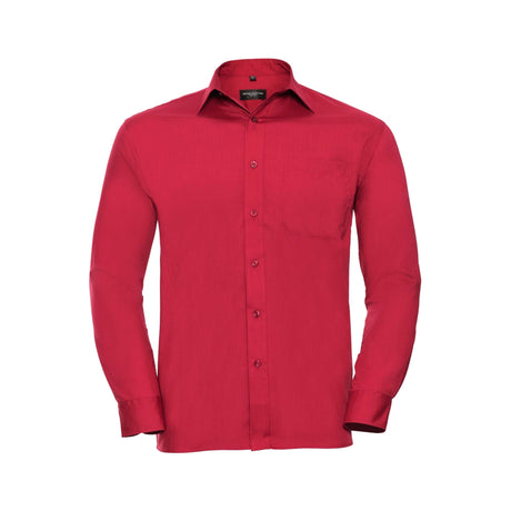 Russell Men´s Long Sleeve Polycotton Easy Care Poplin Shirt