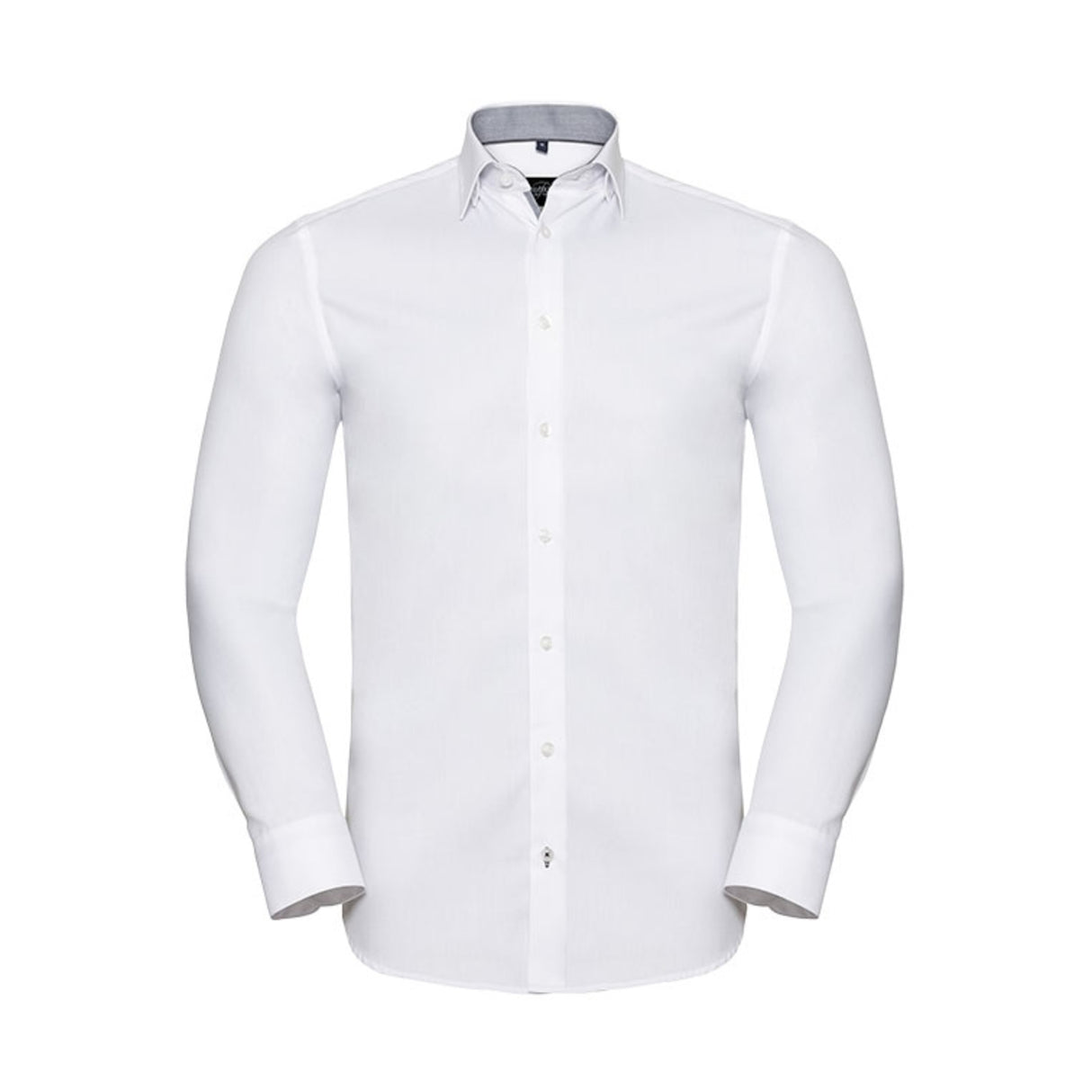 Russell Men´s LS Tailored Contrast Herringbone Shirt