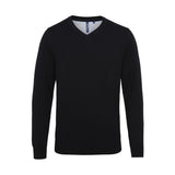 Asquith Mens Cotton Blend V-neck Sweater