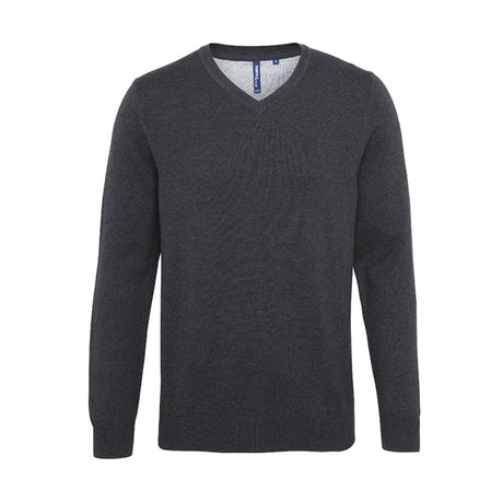 Asquith Mens Cotton Blend V-neck Sweater