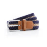 Asquith Two colour stripe braid stretch belt