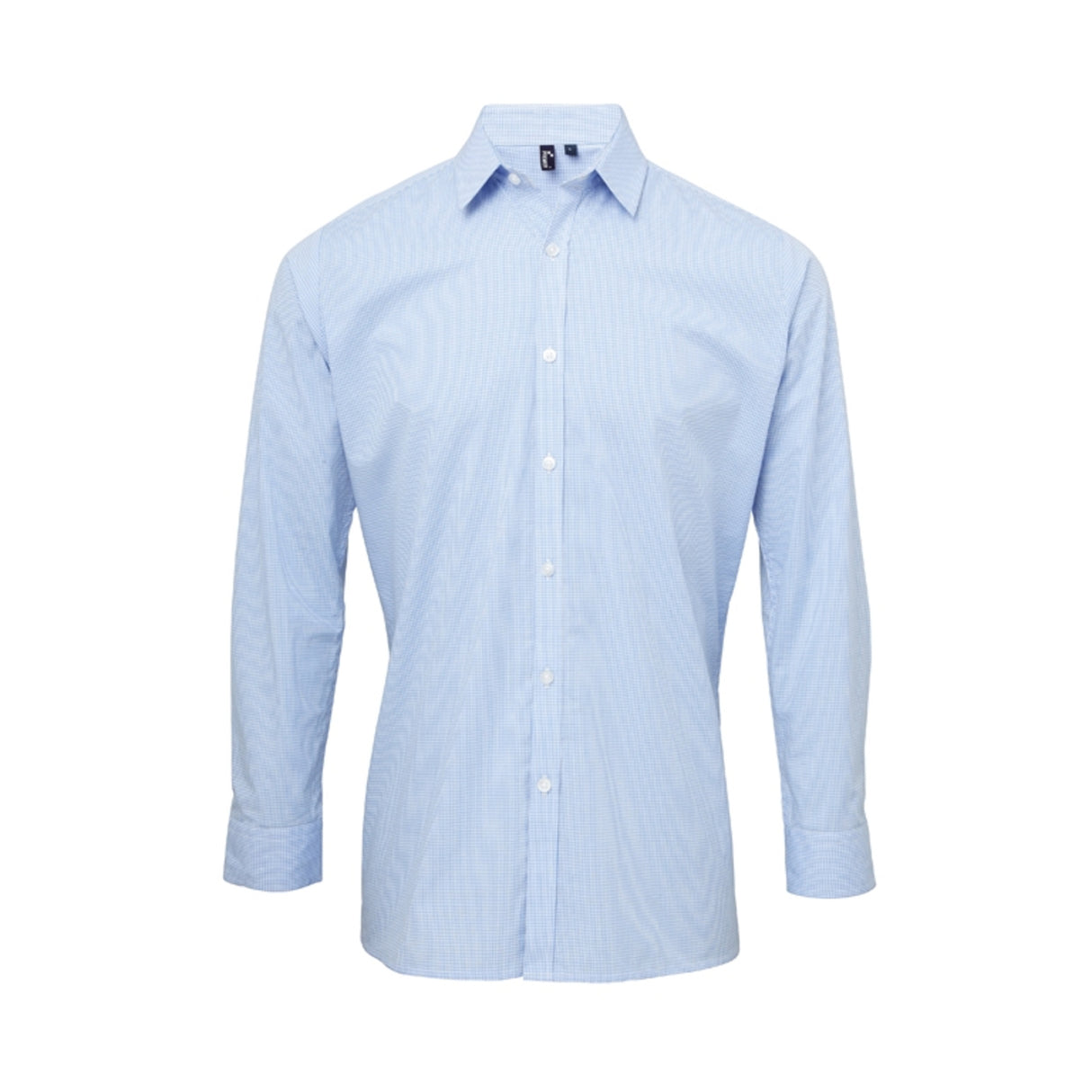 Premier Men´s Microcheck Gingham LS Cotton Shirt