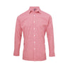 Premier Men´s Microcheck Gingham LS Cotton Shirt