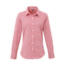 Premier Ladies Microcheck Gingham LS Cotton Shirt