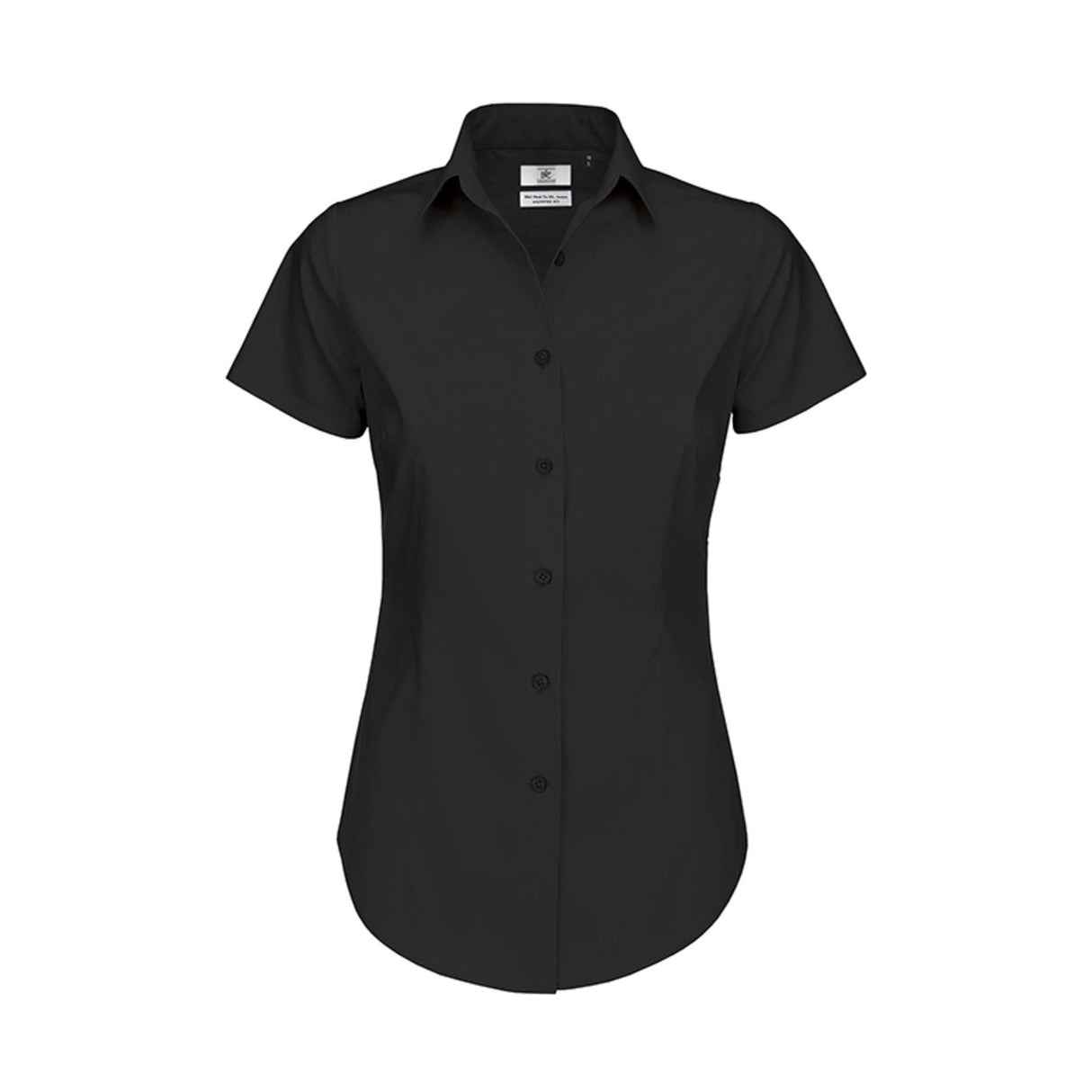 B and C Collection Black Tie Ladies Short Sleeve Shirt