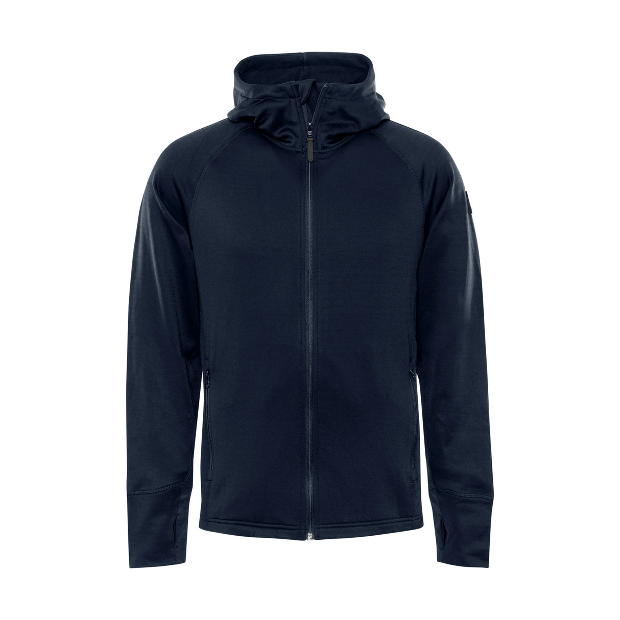 FRISTADS Cobalt stretch fleece hoodie