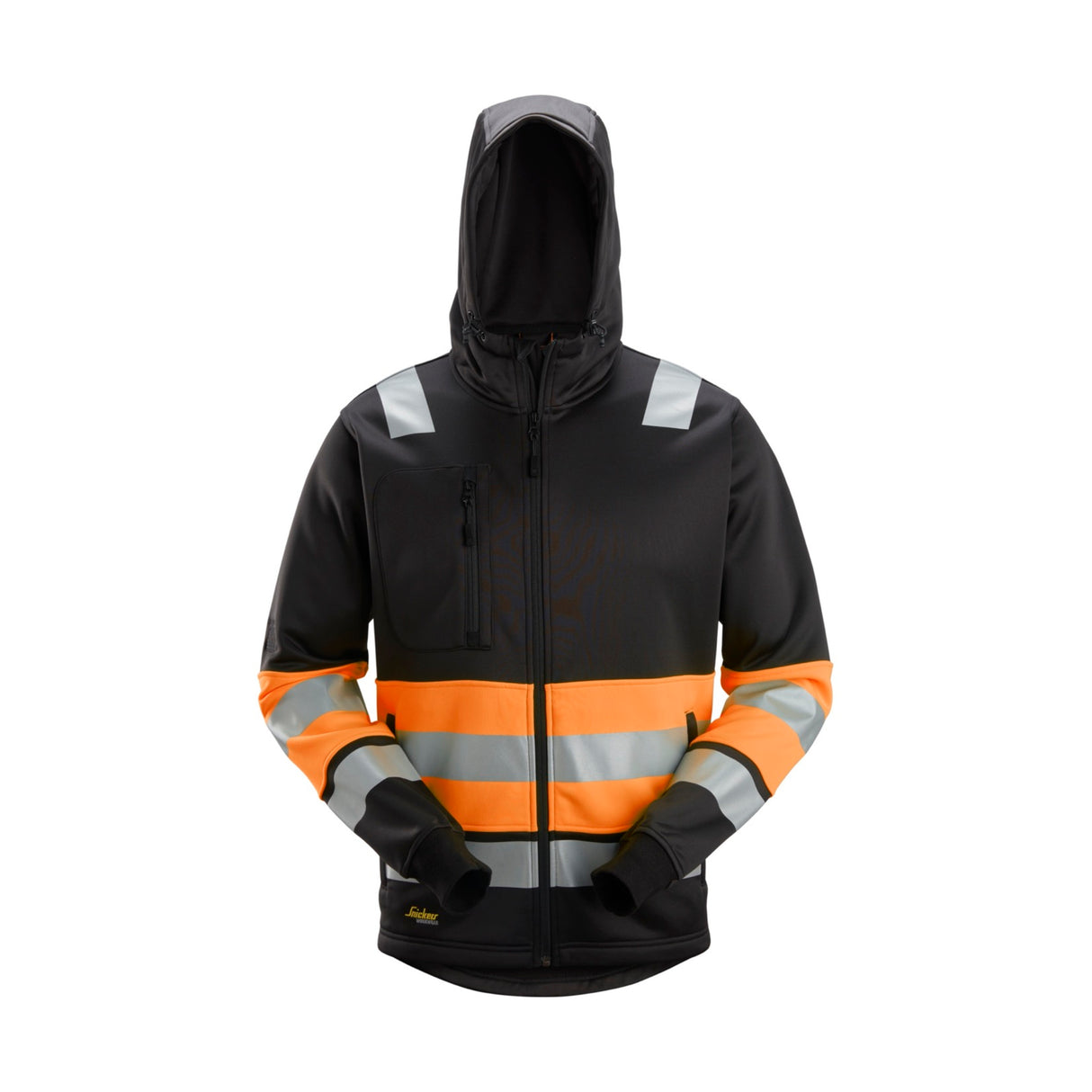 Snickers Workwear Varselhuvtröja med hellång dragkedja, klass 1
